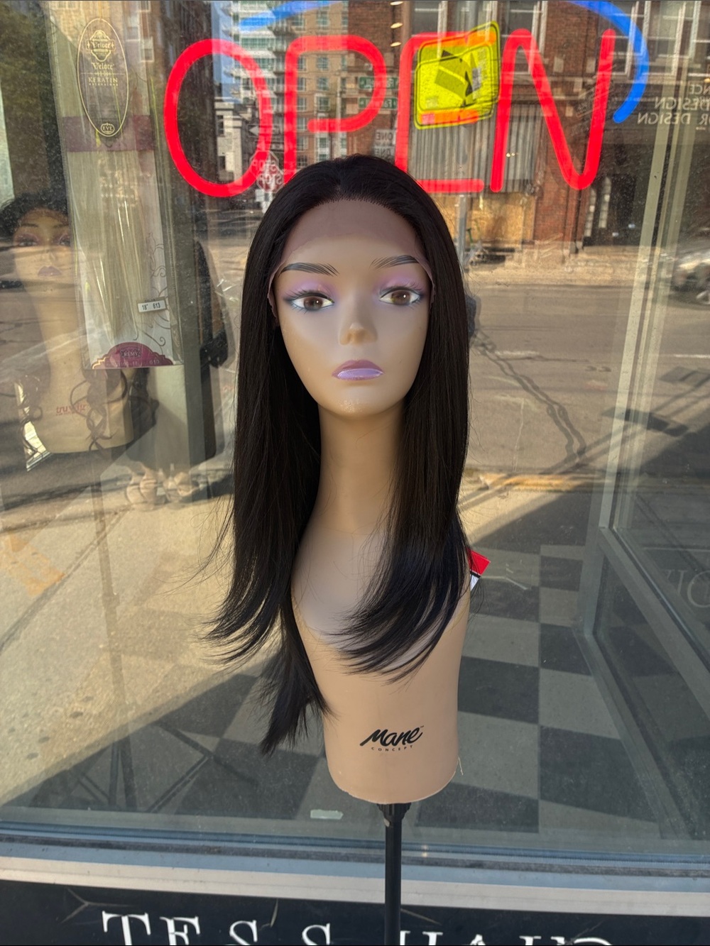 Beauty Straight Long Wig in darkest brown